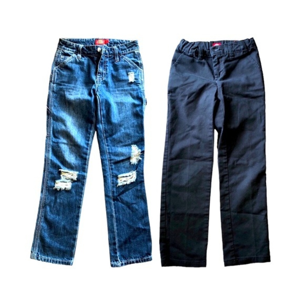 Girls Dickies Bundle || Denim + Chino Pants